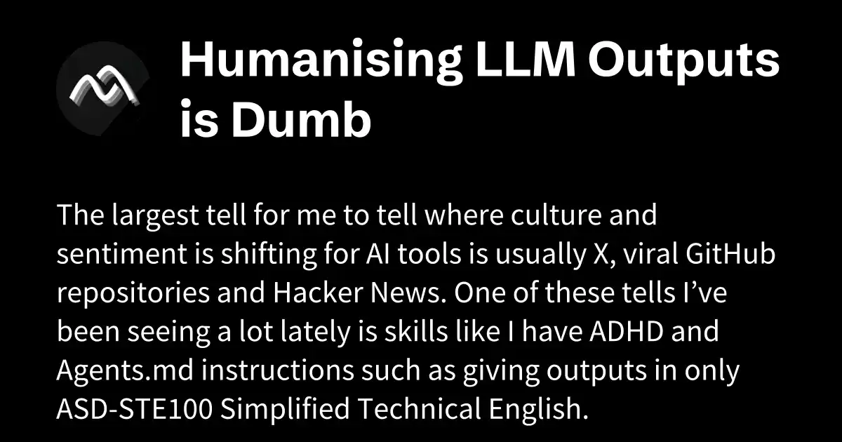 把 LLM 输出"拟人化"，其实挺蠢的